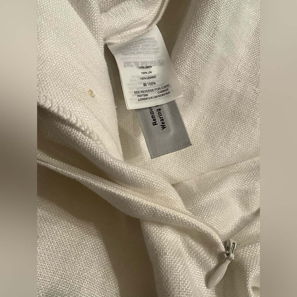 J Crew button front high waist sailor white pants 6 - Picture 9 of 11